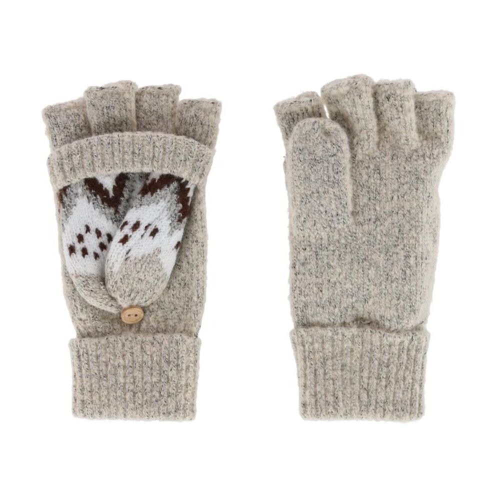 Grand Sierra Women's Convertible Winter Knit Fingerless Glove to Mitten